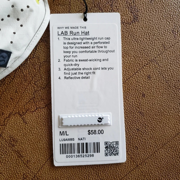 *LULULEMON NWT, Lab Perforated Run Hat, Natural Ivory, size m/l - Picture 5 of 7